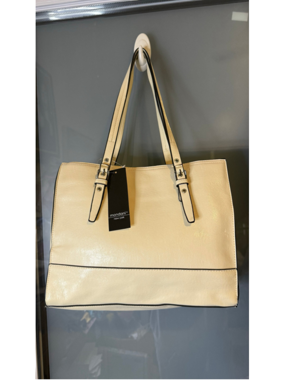 Mondani Tote Bag One Size Beige and Black - Picture 2 of 9